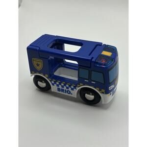 BRIO Police Truck Light & Sound Blue (No Figure) 33825 Tested Works Video